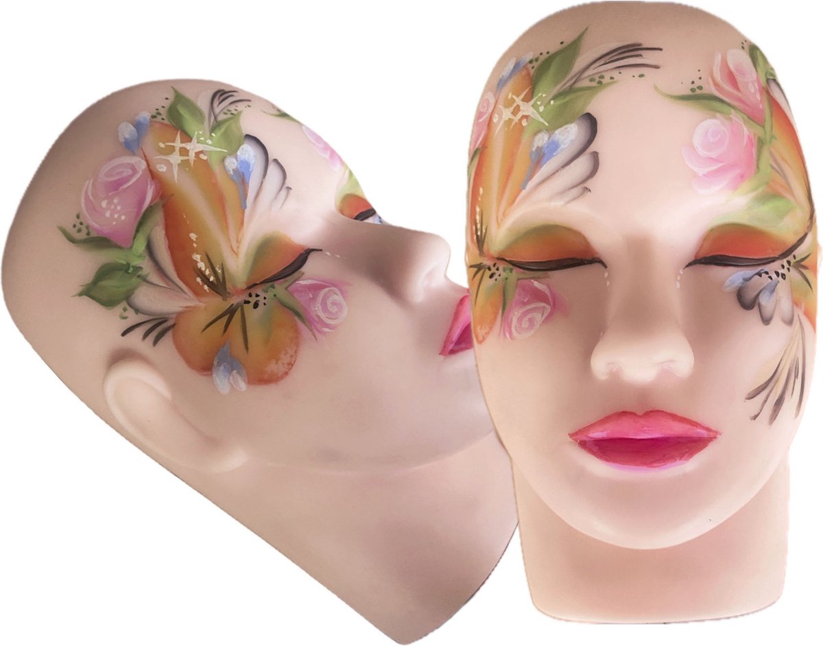 Professioneel siliconen oefenhoofd voor schmink en/of make up | trainingsface face paint | Joli